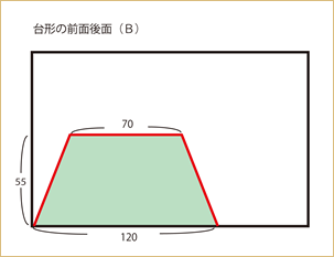 台形の前面後面